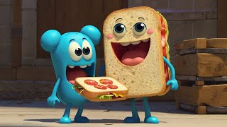 Lets Make Sandwich I Baby Song amp Nursery Rhymes I Happy Kidz Tv [upl. by Linnie994]