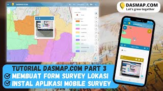 Tutorial Part 3 Cara membuat form survey instal mobile survey dan cek hasil survey di dasmapcom [upl. by Oremor]