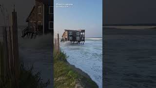 Rodanthe house snatched into ocean along NC coast [upl. by Annawek]