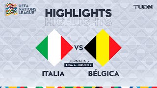 HIGHLIGHTS  Italia vs Bélgica  UEFA Nations League 2024  TUDN [upl. by Esej]