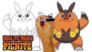 How to Draw Pignite  Pokemon [upl. by Sara-Ann]