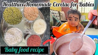 Homemade cerelac baby food recipe  6 month plus baby food  Weight Gain amp Brain Developmental Food [upl. by Atiuqram679]