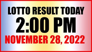 Lotto Result Today 2pm November 28 2022 Swertres Ez2 Pcso [upl. by Ellesirg536]