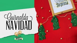 Guirnalda de arbolitosManualidades NavideñasDecoración navidad 2024Adornos navideñosdiy tutoria [upl. by Sudoeht]