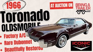 1966 Oldsmobile Toronado  Stunning Dubonnet Plum  Factory AC  Up for Auction on Bring A Trailer [upl. by Enyaw]