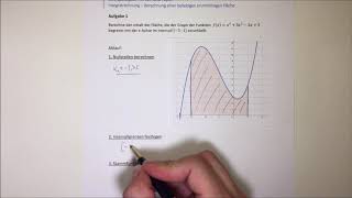 Übungsaufgabe 1 Ablauf Berechnung eines bestimmten Flächeninhalts [upl. by Alarice575]