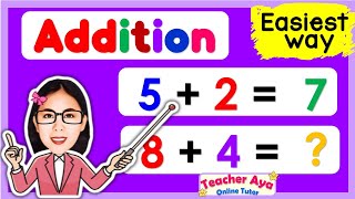 ADDITION  EASIEST WAY FOR KIDS  MATH QUIZ  Learn to Add Adding numbers Teacher Aya Online Tutor [upl. by Fields49]