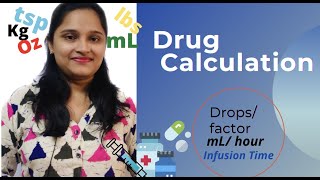 Drug Calculation for Nurses  Medication Dosage Calculations  IV flow Rate Calculation NCLEX Review [upl. by Pangaro]