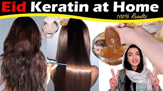 OMG 😮 Straight Damaged Frizzy Hair Keratin Smooth Shiny Hair at Home [upl. by Terrab]