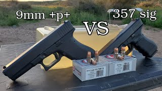 9mm p VS 357 sig underwood gold dot in ballistics gel [upl. by Suzy]