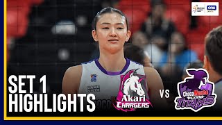 CHOCO vs AKARI  SET 1 GAME HIGHLIGHTS  2024 PVL REINFORCED CONFERENCE  July 23 2024 [upl. by Danaher398]