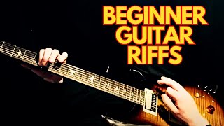 10 Easy Guitar Riffs for Beginners with Tabs [upl. by Dredi30]