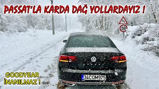 VW PASSAT KARDA GİDİLMEYEN DAĞ YOLLARINA TIRMANDIK   GOODYEAR ÇOK İYİ   KAZA  KAR VLOG [upl. by Loleta]