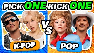 KPOP vs POP battle ✨ Save one Drop One 🎵 KPOP QUIZ CHALLENGE 2024  KMusic Quiz [upl. by Ahsielat191]