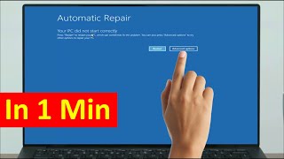 fix your pc did not start correctly windows 10  windows 11  fix automatic repair loop [upl. by Woodward]