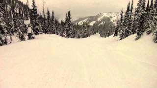 Skiing in Whitefish Montana Big Mountain Russs Street [upl. by Scotney]