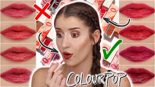 NEW COLOURPOP FRESH KISS GLOSSY LIP STAIN 💄 LIP SWATCHES 💋 [upl. by Siramaj]