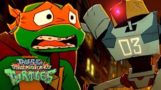 NEW SERIES Tales of the Teenage Mutant Ninja Turtles  Mikeys CHASED by a Robot 🚛  Full Scene [upl. by Rimola]