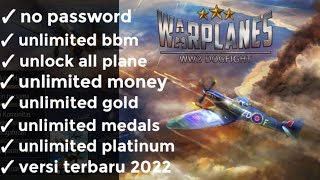 warplanes ww2 dogfight mod apk terbaru 2022warplanes ww2 dogfight mod apkall unlimited [upl. by Aleekat]