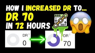 I Increased My Domain Rating to DR70 in 72 Hours🤦‍♂️🤦‍♂️😱 [upl. by Onivag]