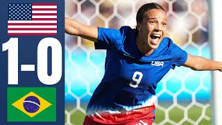 USA vs Brazil  10  Womens Football Final  Paris 2024 Highlights  usa vs brazil womens soccer [upl. by Sigfrid326]