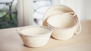 DIY Rope Baskets  DIY Paniers à corde [upl. by Esital481]