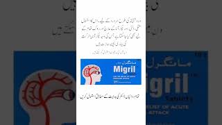 Migril tablets uses in urdu  Migraine treatment migraine​ headache​ shorts​ [upl. by Niawtna]