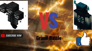 Grand battle between two of the strongest bosses of Minecraft Bedrock wither vs Warden [upl. by Erna]