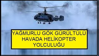 Helikopter Sesi  Yağmurlu Havada Helikopter Yolculuğu  1 SAAT BEYAZ GÜRÜLTÜ [upl. by Maroj780]