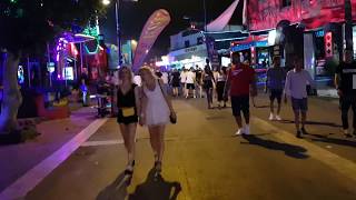 Кипр Айя Напа ночная жизнь улица баров и клубов Cyprus Agia Napa night life club street [upl. by Hayyim449]