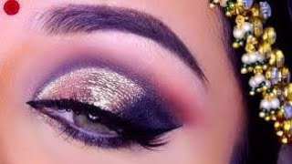 bridal eyes makeup 💄 beautiful shades ❤️ indian bridal makeup ideas 💓💓bridal makeup [upl. by Blockus795]