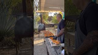 Using a live fire oven to roast kogi nuts from the farm ecologycenter [upl. by Yllehs3]