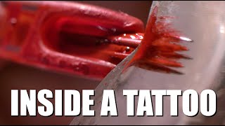 Tattoo on Transparent quotSkinquot at 20000fps  The Slow Mo Guys [upl. by Oidale]