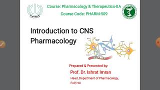 Introduction to CNS Pharmacology Part 12021 [upl. by Sherye981]