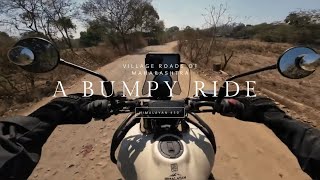 Thrilling Ride Himalayan 450 Takes On Maharashtras Village Roads  Bumpy Adventure  Exhaust Sound [upl. by Eibreh]