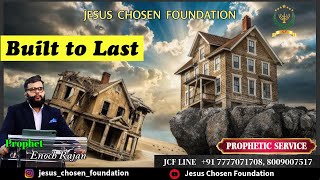 Sermon Topic  Built to Last  Prophetic Service  With Prophet Enoch Rajan [upl. by Nowujalo]