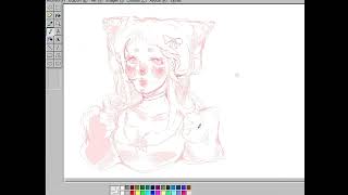 Speedpaint Drawing on Js Paint Coquette Pink Lady [upl. by Samul]