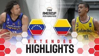 Venezuela 🇻🇪 vs Colombia 🇨🇴  Extended Highlights  FIBA AmeriCup 2025 Qualifiers 2025 [upl. by Laohcin978]