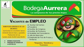 BODEGA AURRERA 🙋‍♂️ Bolsa de trabajo 2024 Vacantes y Empleo Beneficios Requisitos Postulación [upl. by Beryle]