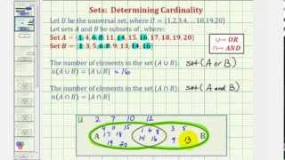 Ex Determine Cardinality of the Intersection of Two Sets Using a Venn Diagram [upl. by Anawad]