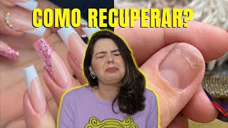 Como Recuperar Unhas MUITO FRACAS após ALONGAMENTO EM GEL [upl. by Enigroeg107]