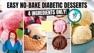 4 Quick amp Easy NO BAKE Diabetic Desserts You Can Make In 10 Minutes [upl. by Israel]