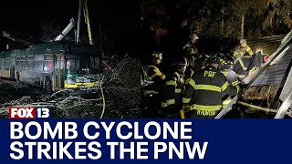 WA bomb cyclone 2 dead half a million people without power [upl. by Nwahsd]