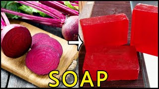 BEET ROOT SOAP Making  natural Red SOAP making  skin whitening and glowing soap   Home Made soap [upl. by Suhsoj265]