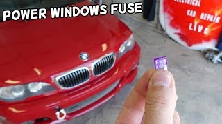 POWER WINDOWS NOT WORKING MASTER WINDOW SWITCH FUSE LOCATION REPLACEMENT BMW E46 [upl. by Ientruoc]