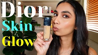 Review amp 9 Hour Wear Test Dior Forever Skin Glow Foundation Shade 3WO [upl. by Anileva]