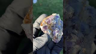 Needle quartz with jelly filled Fluorite and limonite [upl. by Acceber]