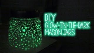 DIY ♥ GlowintheDark Glass Jar [upl. by Nahtanaoj]