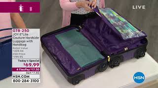 JOY ELite Couture Hardside Luggage with Luxe Leather Ha [upl. by Arbe100]