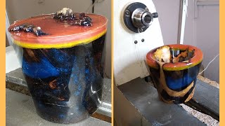 Amazing WOODTURNING Process  COLDPLAY VASE [upl. by Tterej304]